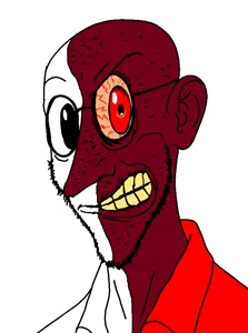 two face, slapstick, unknown, useful soys, 1soyjak, animator320, bald, bloodshot eyes, ear, evil