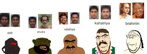 armenian, cobson, feraljak, gapejak, impish soyak ears, meximutt, mustached impjak, wholesome soyjak, aryan, a10 eyes