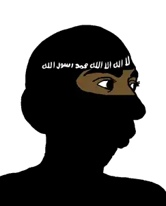 pajeetjak, 1soyjak, aliased, balaclava, bald, black eyes, brown skin, daesh, dawla, india