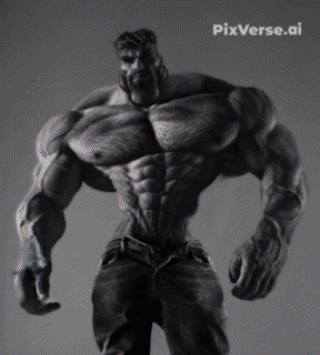 gigachad, terachad, 1nas, alcohol, beard, black hair, buff, closed mouth, clothes, drink