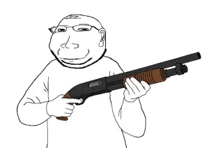 gapejak, massjak, wholesome soyjak, 1soyjak, almost full body, black eyes, ear, ears, glasses, half body