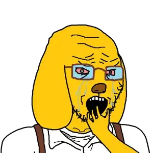 soyak, soyak (crying) 2, jannyjak, 1soyjak, animal, animal ears, arm, bald, black eyes, bloodshot eyes