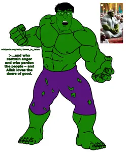 gigachad, hulk, feraljak, tetojak, allah, allahu akbar, arab, beard, black hair, brown skin