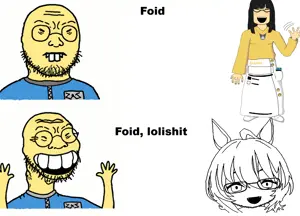 agnes tachyon, kuromi (sanrio), soychang, soytan, honse, soykio kid, 1nas, 3soyjaks, bald, buck teeth