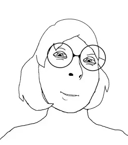 cobson, cobson (smug), female cobson, female cobson (smug), femjak, foidjaks, 1soyjak, closed mouth, female, femjak