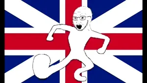 soyak, animated, british, clean dance, country, dance, flag, full body, glasses, music