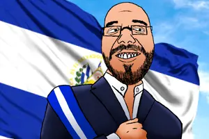 bukelejak, 1soyjak, bald, beard, black eyes, bukele, clothes, el salvador, flag, glasses