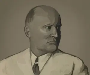 poison, bald, beige, beige background, benito mussolini, clothes, rendered, suit and tie, original content