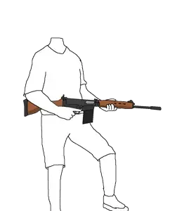 30 caliber, 7.62x51mm, accessory, almost full body, arm, battle rifle, clothes, fabrique nationale, fal, firearm