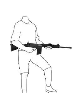 30 caliber, 7.62x51mm, accessory, almost full body, arm, battle rifle, clothes, fabrique nationale, fal, firearm