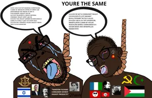 bernd, cryboy soyjak, soyquote, hanging troonjak, seethejak, troonjak, 2soyjaks, ack, black eyes, bloodshot eyes