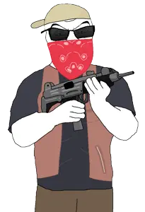 feraljak, 1soyjak, arm, backwards cap, bandana, battlefield, battlefield hardline, black shirt, bulletproof vest, cap