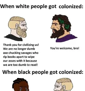 wojak, yes chad, 4nas, based, beard, black hair, black people, black skin, blonde beard, blonde hair