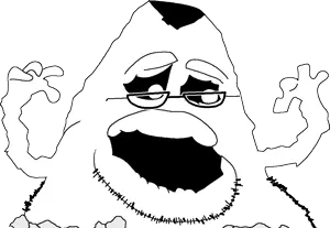 unknown, volcanicity, 1soyjak, big nigger lips, black sclera, bnl, commercial, fingers, full body, glasses