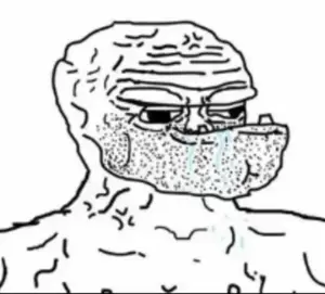 wojak, black eyes, brainlet, caveman, closed mouth, dumb, dumbass, dummy, idiot, no glasses