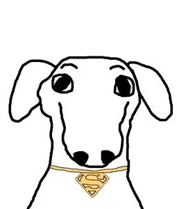 krypto, dogjak, dogjak ears, 1soyjak, animal, closed mouth, collar, dog, dog ear, ear