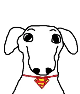krypto, dogjak, dogjak ears, 1soyjak, animal, closed mouth, collar, dog, dog ear, ear