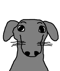 dogjak, dogjak ears, 1soyjak, animal, closed mouth, dog, dog ear, ear, front view, gray skin