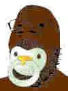 gapejak, babyjak, babyjak, 1soyjak, baby, bald, black eyes, black skin, caca, compressed
