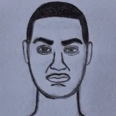 chudjak, chudjak front, big eyebrows, black hair, chud, drawing, glasses, hair, hand drawn, pencil drawing