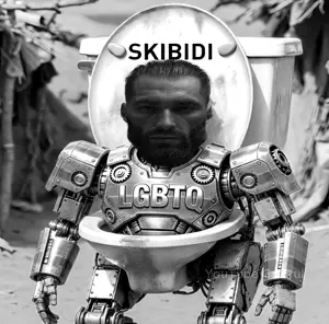 gigachad, gigachaded, almost full body, arm, armor, beard, buff, closed mouth, ernest khalimov, finger