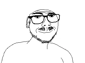 wikijak, 1soyjak, closed mouth, glasses, head dent, nuvariant, open eyes, retard, small head, smile