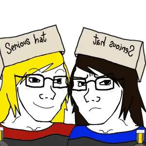 jake, nate higgers, soyak, female soyak, femjak, natejak, 2soyjaks, badge, black eyes, blonde hair