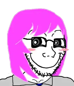 saltmii, soyak, soyak (cheeky), blush, closed mouth, clothes, glasses, hair, looking to the left, medium hair