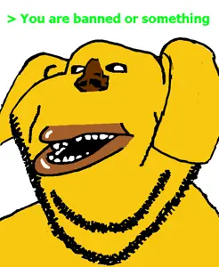 impish soyak ears, impish amerimutt, amerimutt, jannyjak, ban images, 1soyjak, animal, arrow, ban, banned