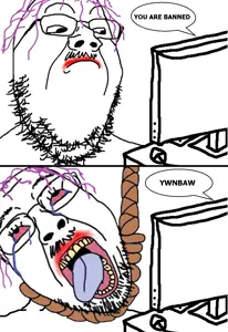 bernd, gapejak, hanging troonjak, troonjak, ban images, 2soyjaks, ack, ban, banned, beard