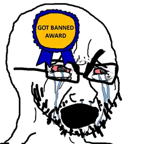 cryboy soyjak, ban images, 1soyjak, award, ban, banned, beard, bloodshot eyes, crying, glasses