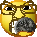 crimsonvoidhydra1488, feraljak, nuurumoji, 1soyjak, angry, clenched teeth, edit, emoji, emoticon, glasses