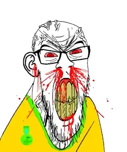 feraljak, feralrage, angry, badge, blood, bloodshot eyes, brazil, clenched teeth, closed mouth, conservative