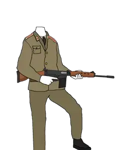 30 caliber, 7.62x51mm, accessory, almost full body, arm, battle rifle, clothes, fabrique nationale, fal, firearm
