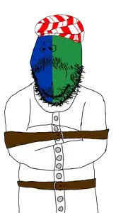 gapejak, wholesome soyjak, 1soyjak, bald, black hair, blue, blue skin, clothes, fat, green