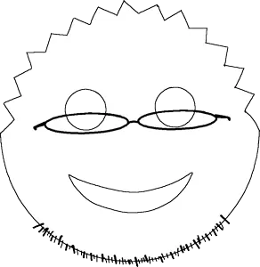 unknown, 1soyjak, bald, fat, front view, full body, glasses, hollow eyes, object, objectsoy