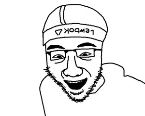 underwearjak, 1soyjak, black eyes, clothes, glasses, happy, open eyes, open mouth, portrait, smile