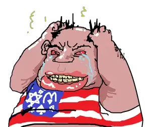 classic amerimutt, amerimutt, angry, bad teeth, bald, big lips, crying, lips, mad, pulling hair
