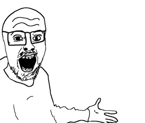 unknown, glasses, hands, hoodie, mr beast, mustache, open mouth, showing something, soyjak, stubble