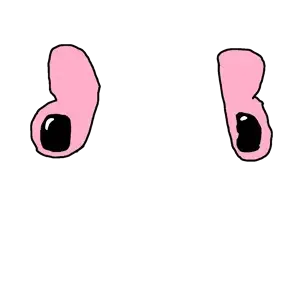 ear, earring, ears, pink skin, poon, pooner, transparent background