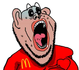 impish soyak ears, soyak, doctos, impish amerimutt, amerimutt, doctos, muttverse, 1soyjak, bald, black sclera