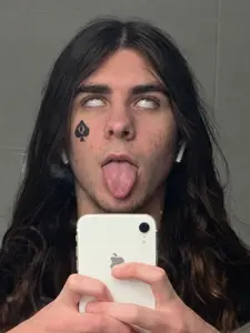 spadeson, 1nas, airpod, airpods, brown hair, ears, face, front view, hair, irl background