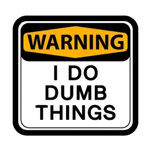 accessory, cleavage, i do dumb things, sign, text, transparent background, warning