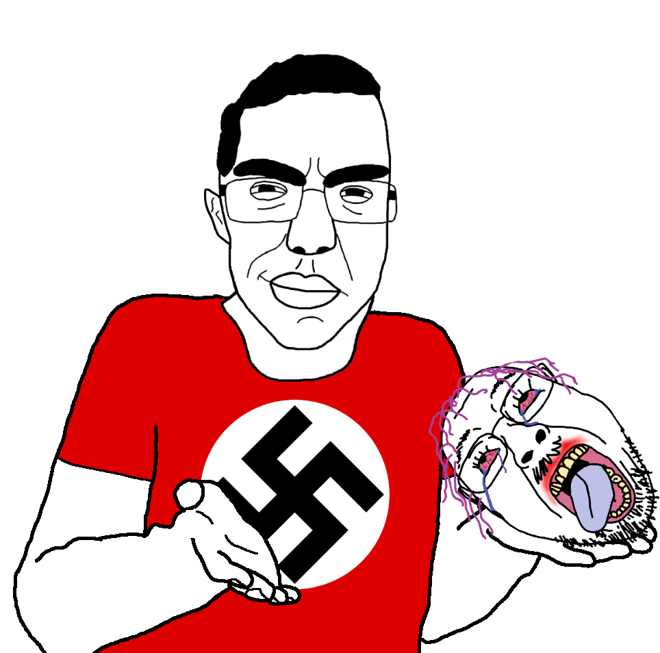 bernd, chudjak, patrick, troonjak, 2soyjaks, beheaded, black eyes, black hair, bloodshot eyes, body