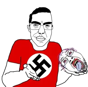 bernd, chudjak, patrick, troonjak, 2soyjaks, beheaded, black eyes, black hair, bloodshot eyes, body
