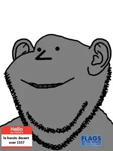 npc wojak, wojak, impish soyak ears, nonexistent namefags, 1soyjak, big ears, black eyes, chin, double chin, ear