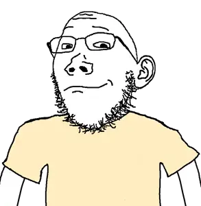 gapejak, markiplier soyjak, science lover, shrimpish, 1soyjak, bald, black eyes, closed mouth, clothes, ear