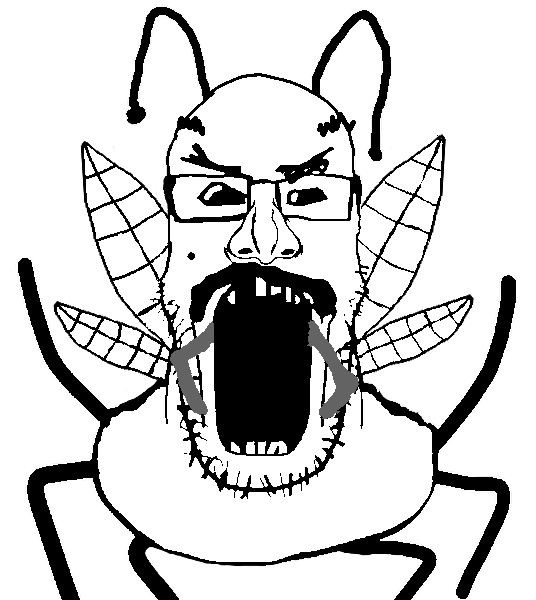 markiplier soyjak, skitskinroachplier, almost full body, animal, bug, cockroach, front view, glasses, insect, looking at you