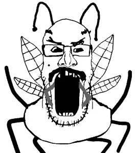 markiplier soyjak, skitskinroachplier, almost full body, animal, bug, cockroach, front view, glasses, insect, looking at you