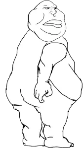 meximutt, muttverse, 1soyjak, bald, big lips, black eyes, chin, fat, feet, full body
